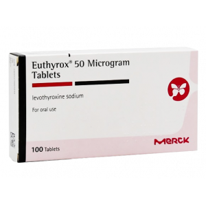 EUTHYROX 50 MCG ( LEVOTHYROXINE SODIUM ) FOR ORAL USE 100 TABLETS